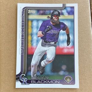 Topps Rockies Player Card in Purple and Gray - 2025- Charlie Blackmon